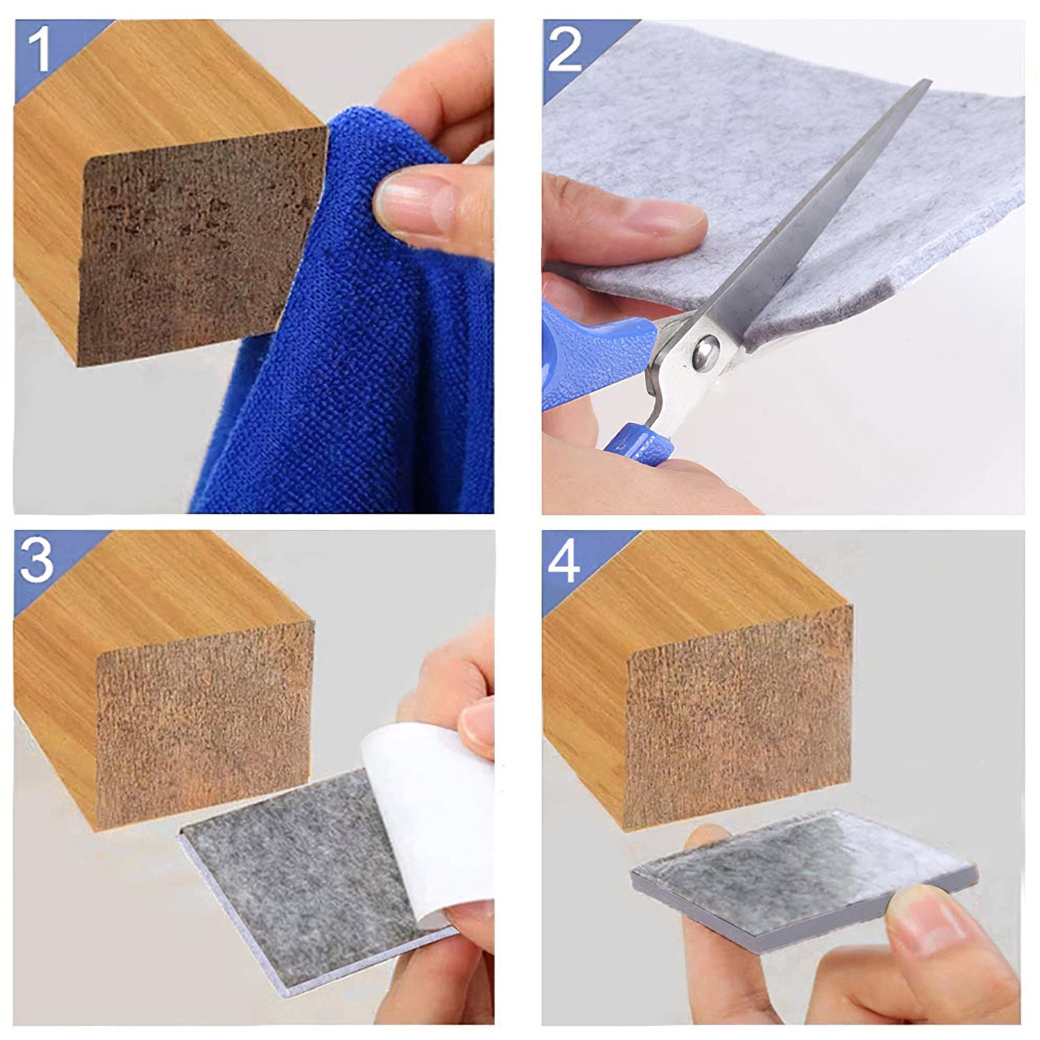 9134 FURNITURE PAD SQUARE FELT PADS FLOOR PROTECTOR PAD FOR HOME & ALL FURNITURE USE (Pack Of 4 Pc) 9134 FURNITURE PAD SQUARE FELT PADS FLOOR PROTECTOR PAD FOR HOME & ALL FURNITURE USE (Pack Of 4 Pc)